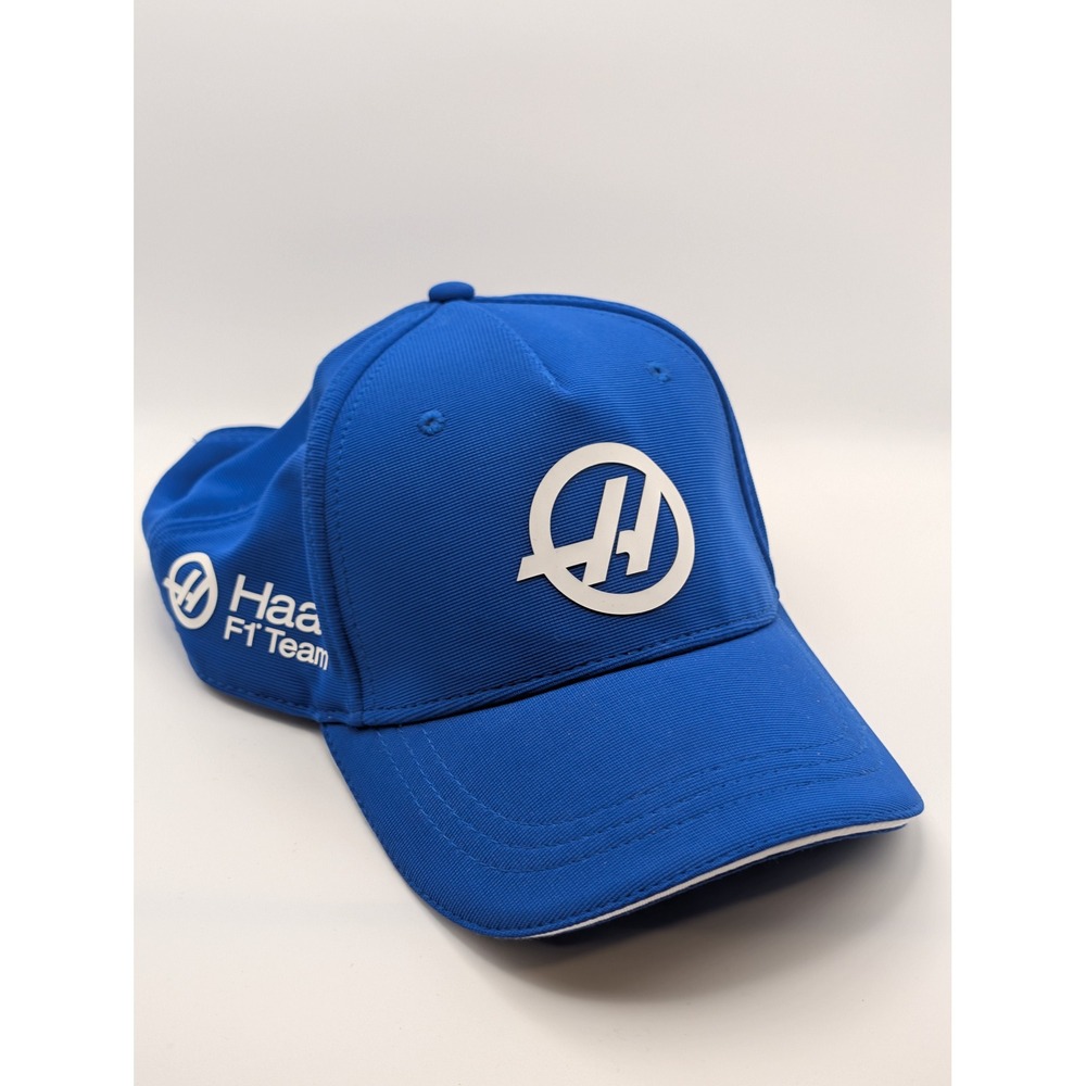Haas F1 Team Hat Mens OS Blue Excellent Adjustable Strapback Racing Cap SEO